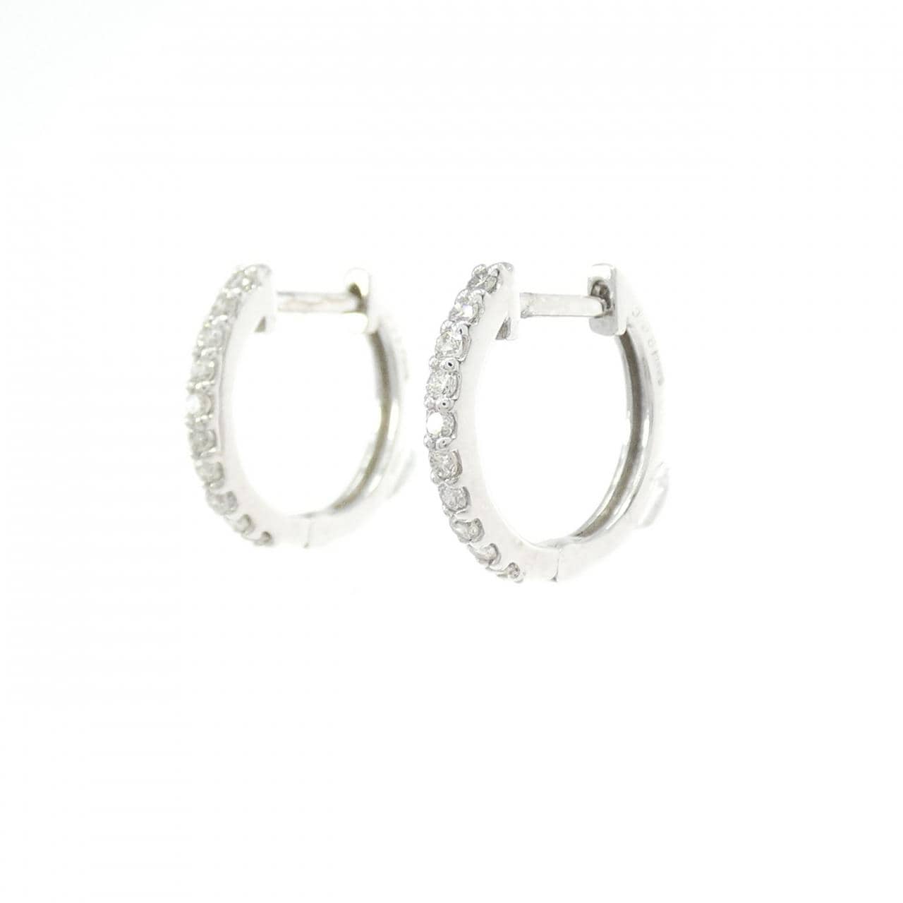 K18WG ダイヤモンド ピアス 0.16CT