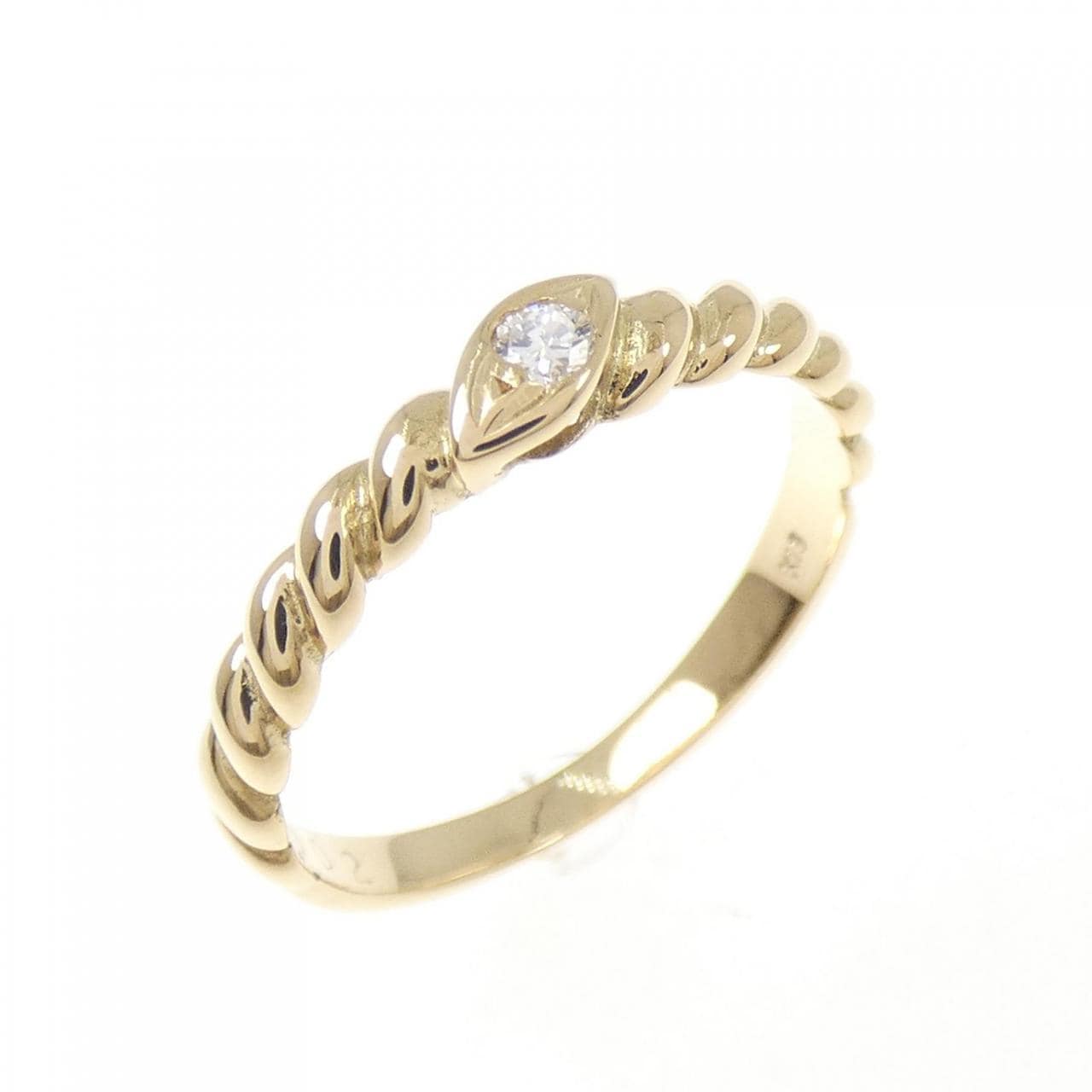 K18YG ダイヤモンド ピンキー リング 0.02CT