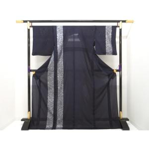 【未使用品】単衣　駒絽訪問着　銀彩加工