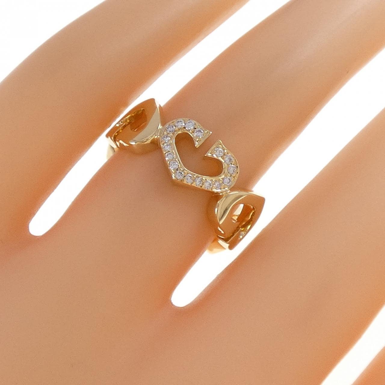 Cartier C heart 1P 戒指