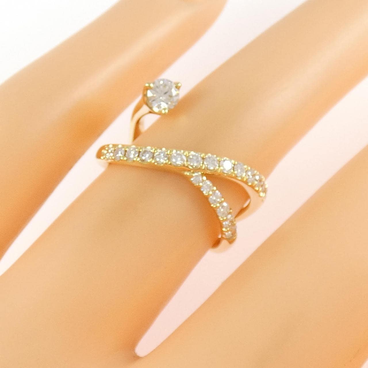 K18YG ダイヤモンド リング 0.46CT