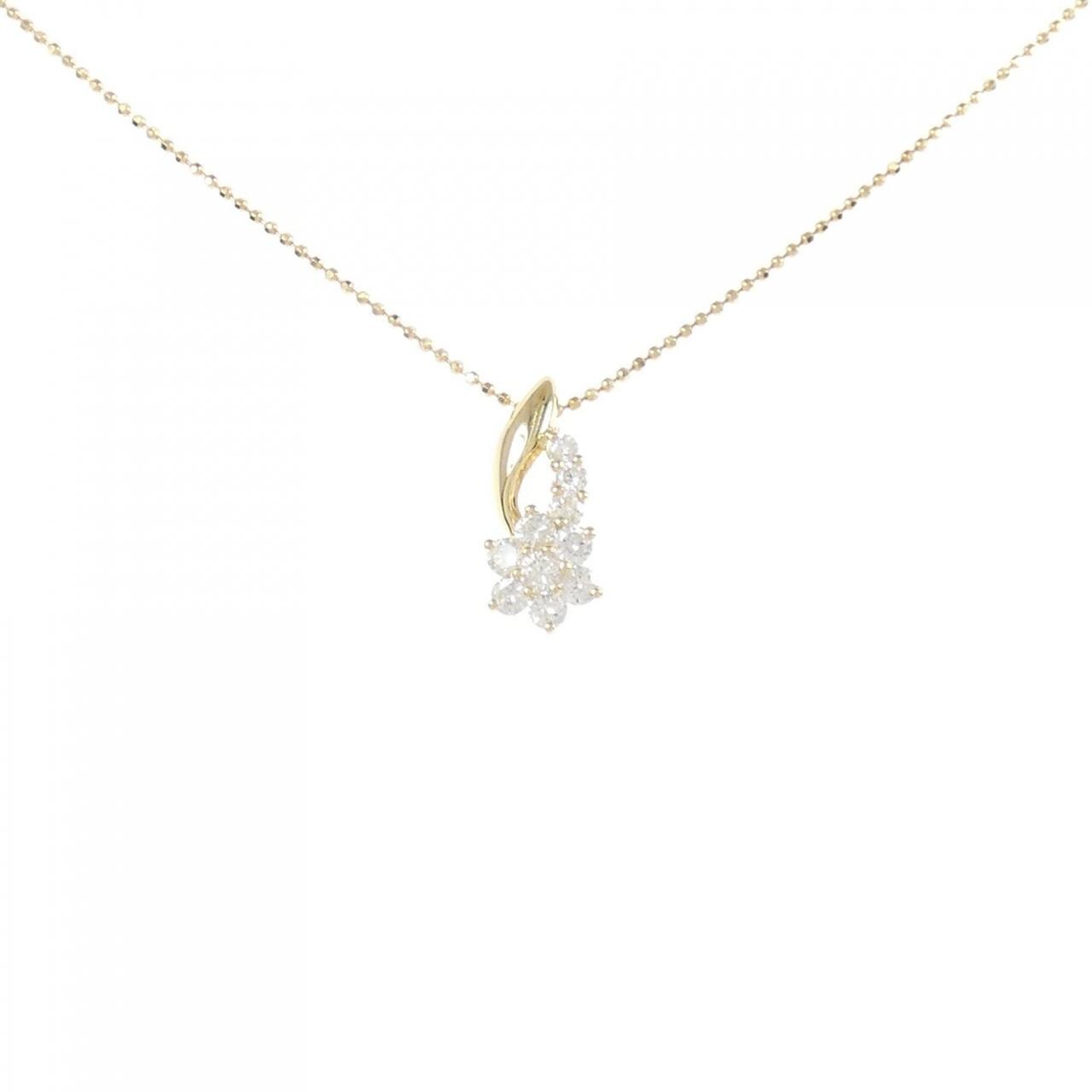 コメ兵｜K18YG フラワー ダイヤモンド ネックレス 0.50CT｜ジュエリー