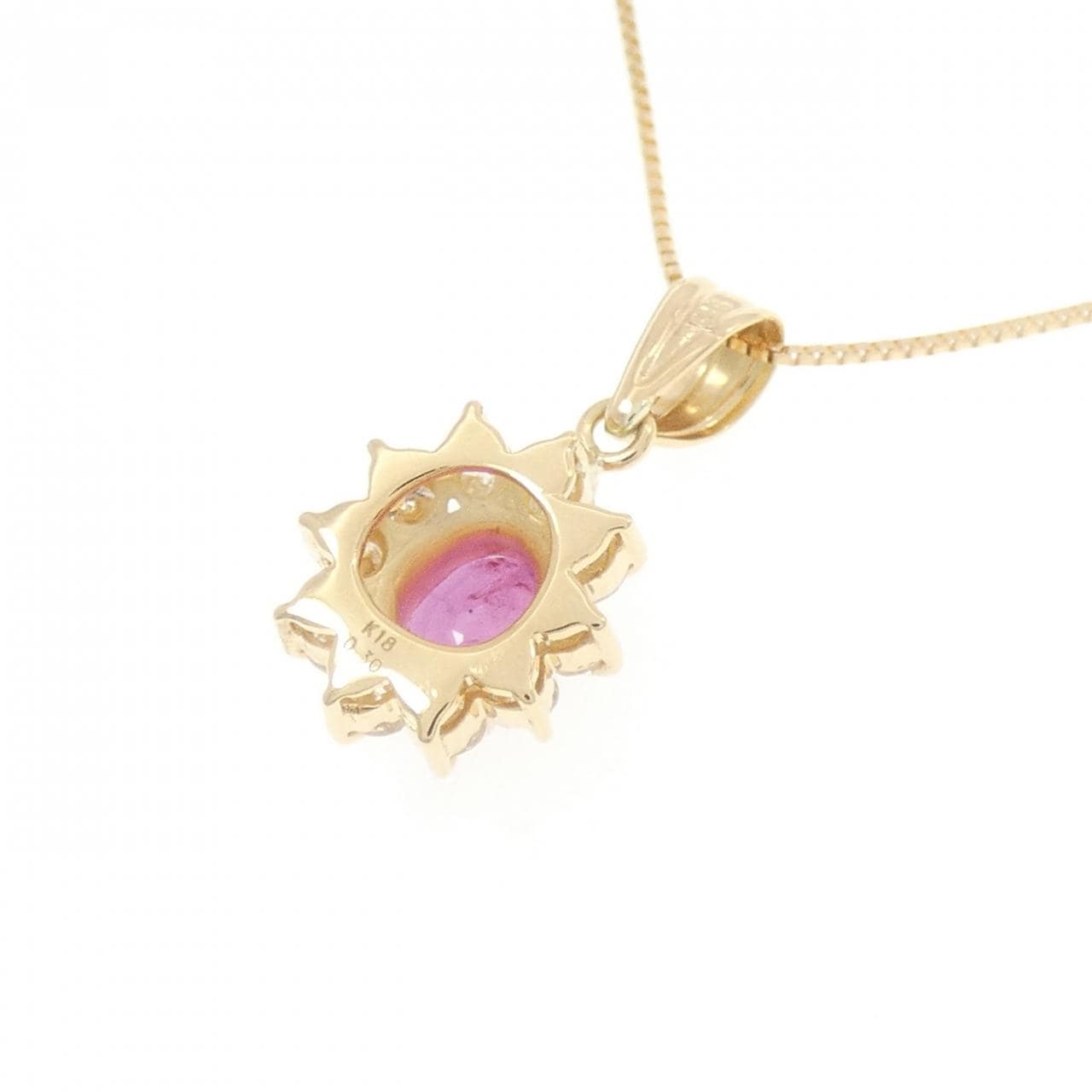K18YG ルビー ネックレス 0.30CT