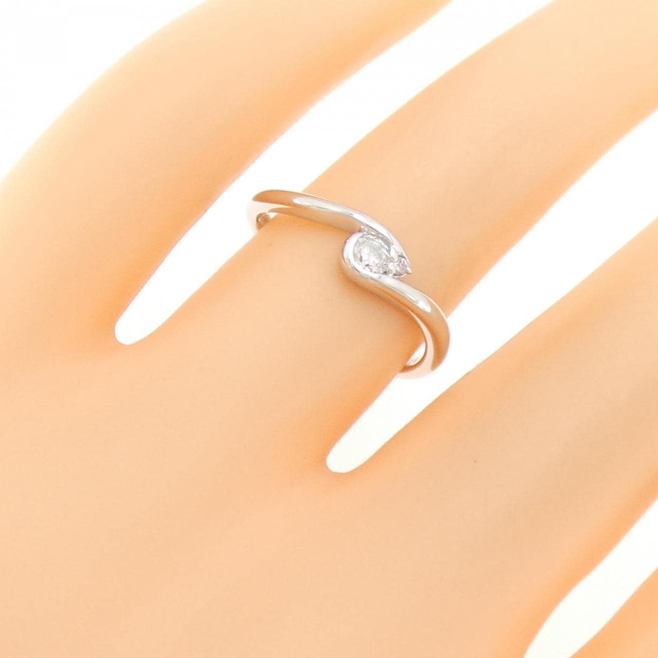 K18WG ダイヤモンド リング 0.11CT