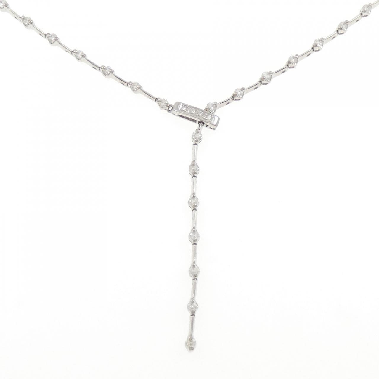 K18WG ダイヤモンド ネックレス 3.00CT
