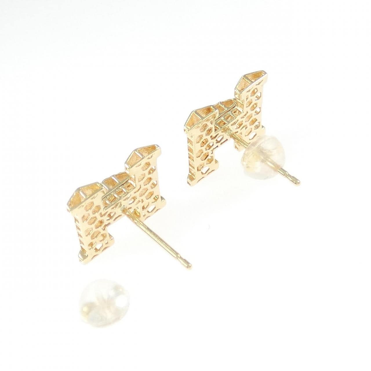 K18YG イニシャルH ピアス