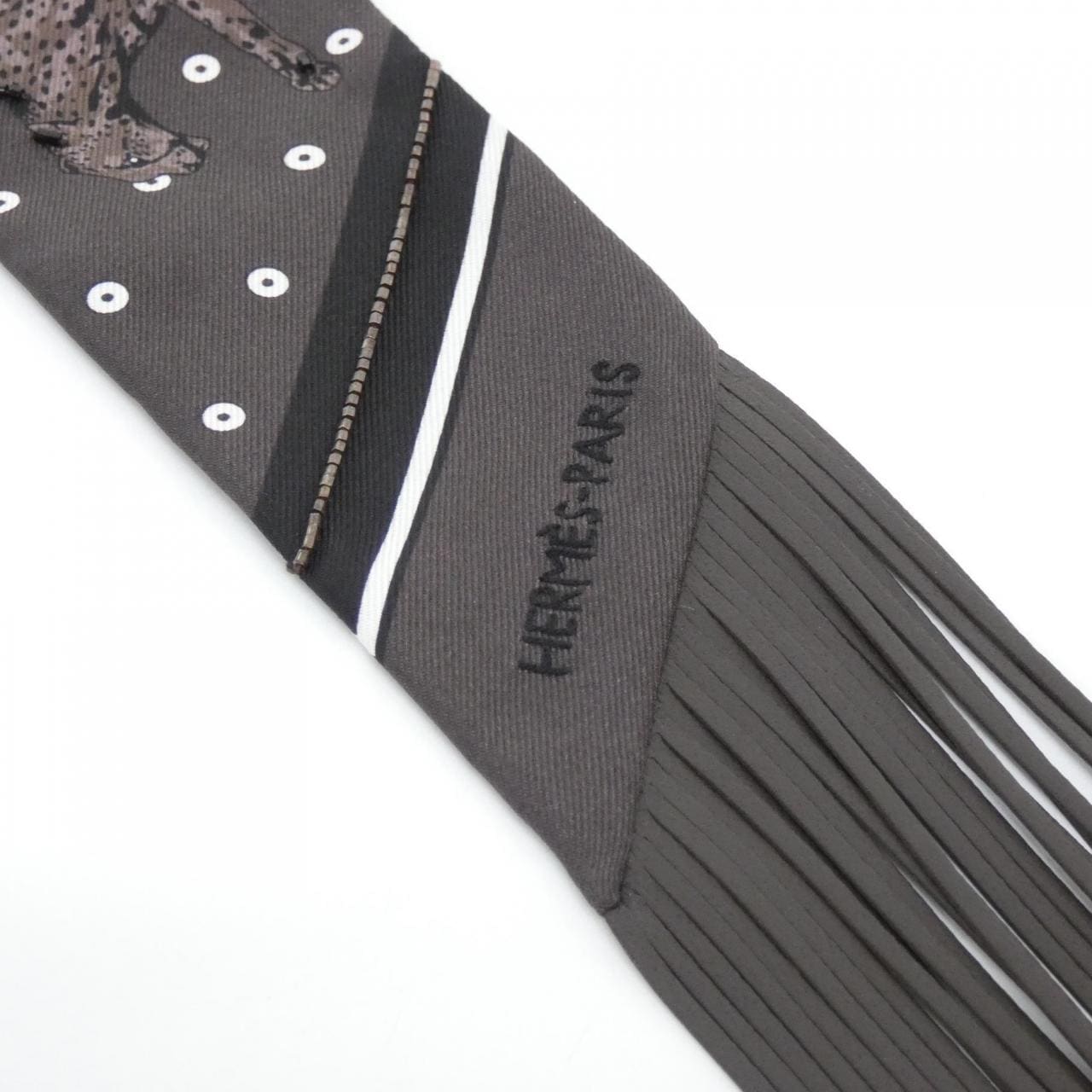 エルメス GUEPARD BANDANA ツイリー フリンジ 854179S スカーフ
