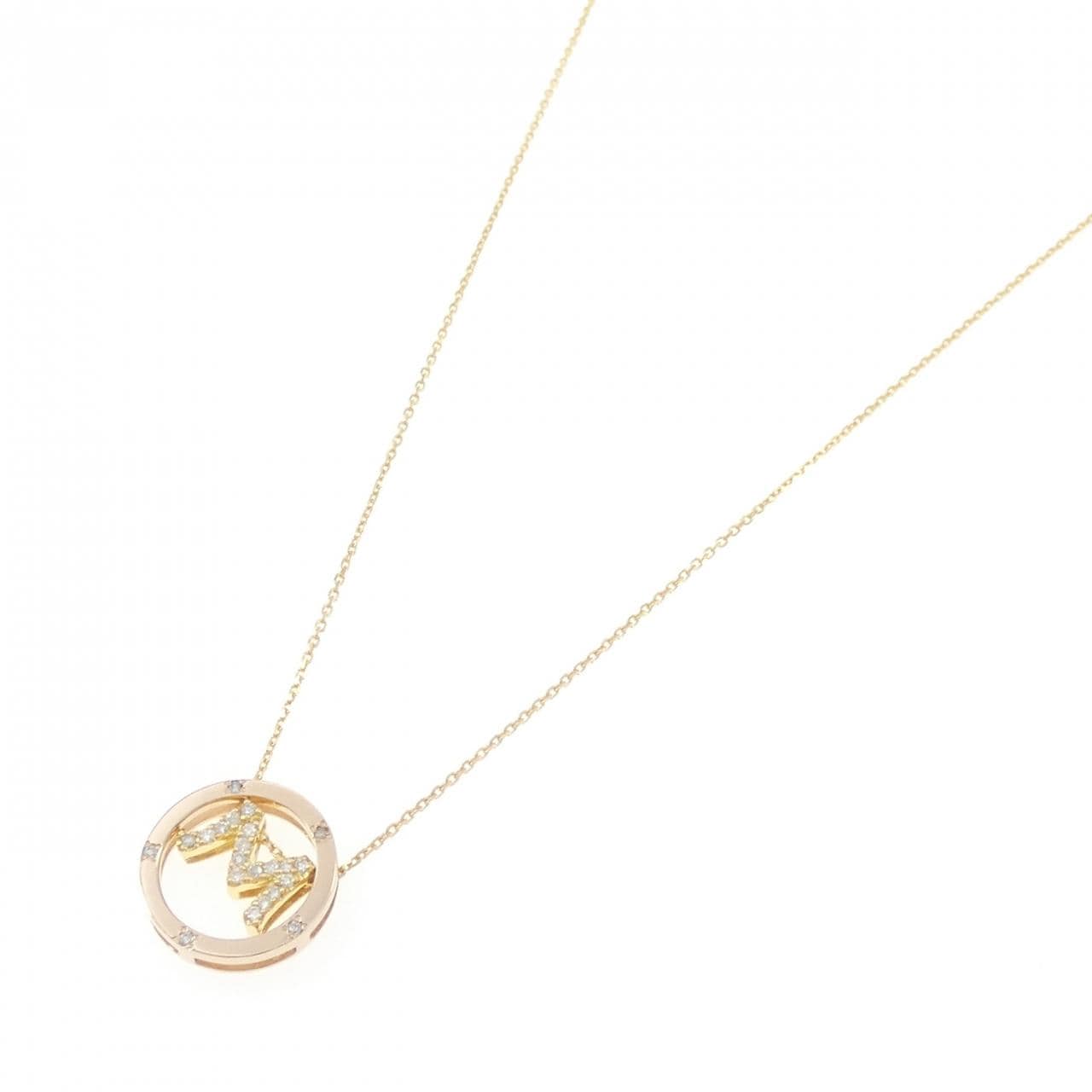 K18YG/K18PG ダイヤモンド ネックレス 0.11CT