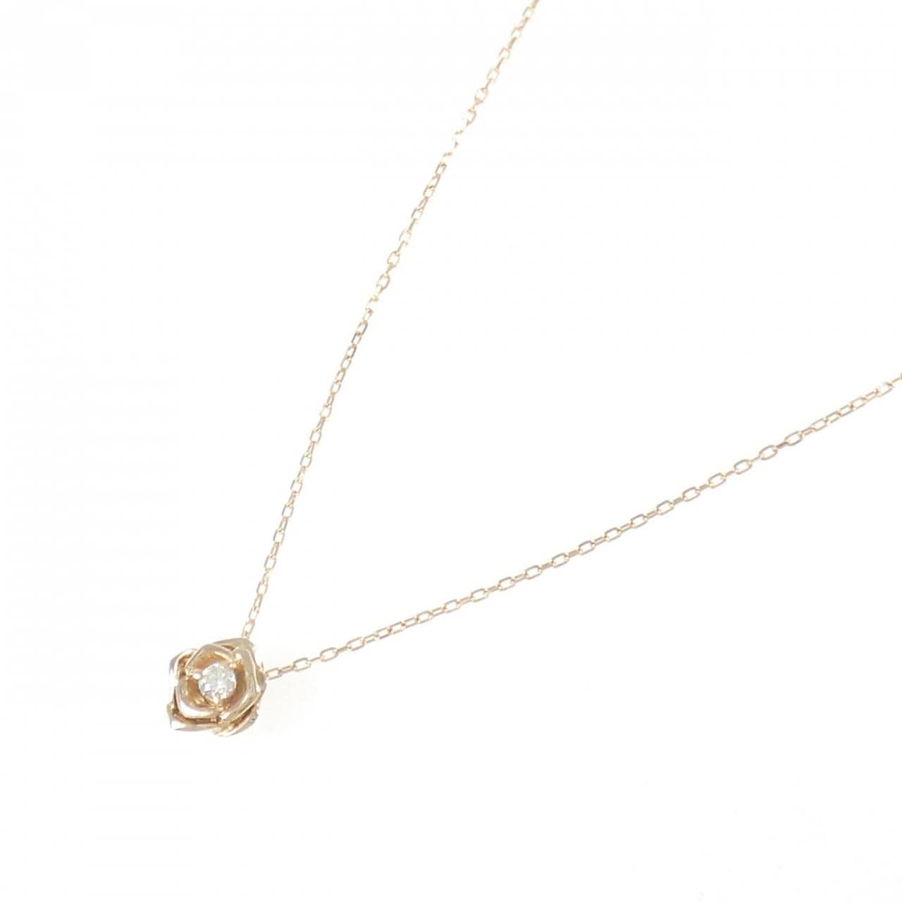 K10PG ローズ ダイヤモンド ネックレス 0.05CT