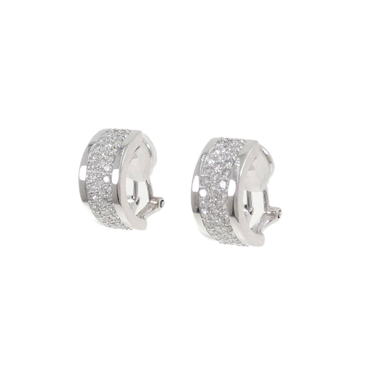 K18WG鑽石耳環/耳夹1.00CT