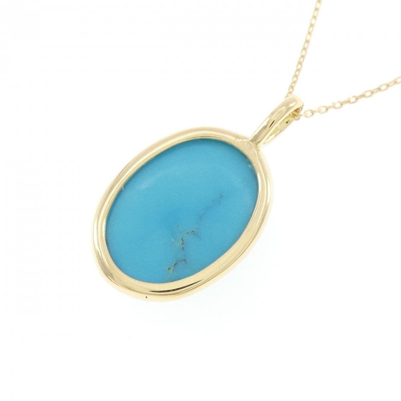 K18YG ターコイズ ネックレス 4.00CT
