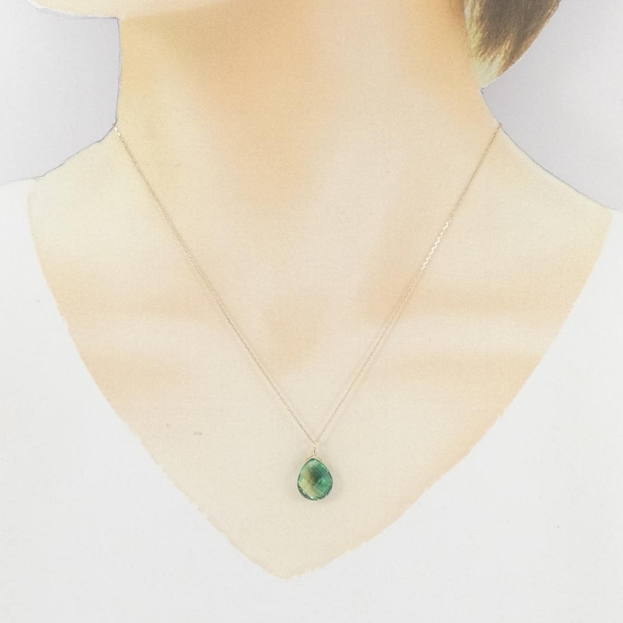 K10YG 合成クオーツ ネックレス