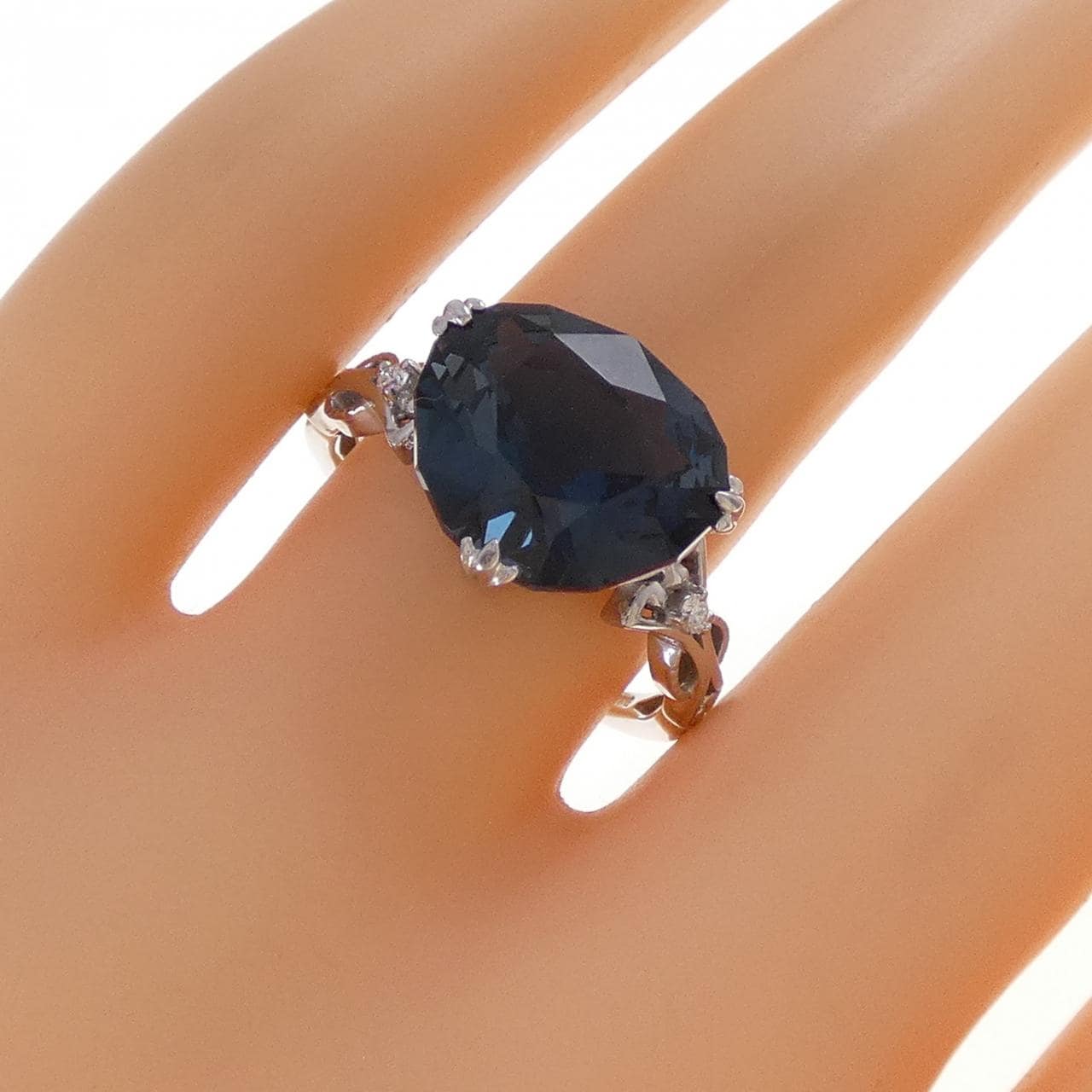 K18WG ブルートパーズ リング