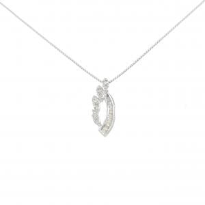 K18WG ダイヤモンド ネックレス 0.13CT