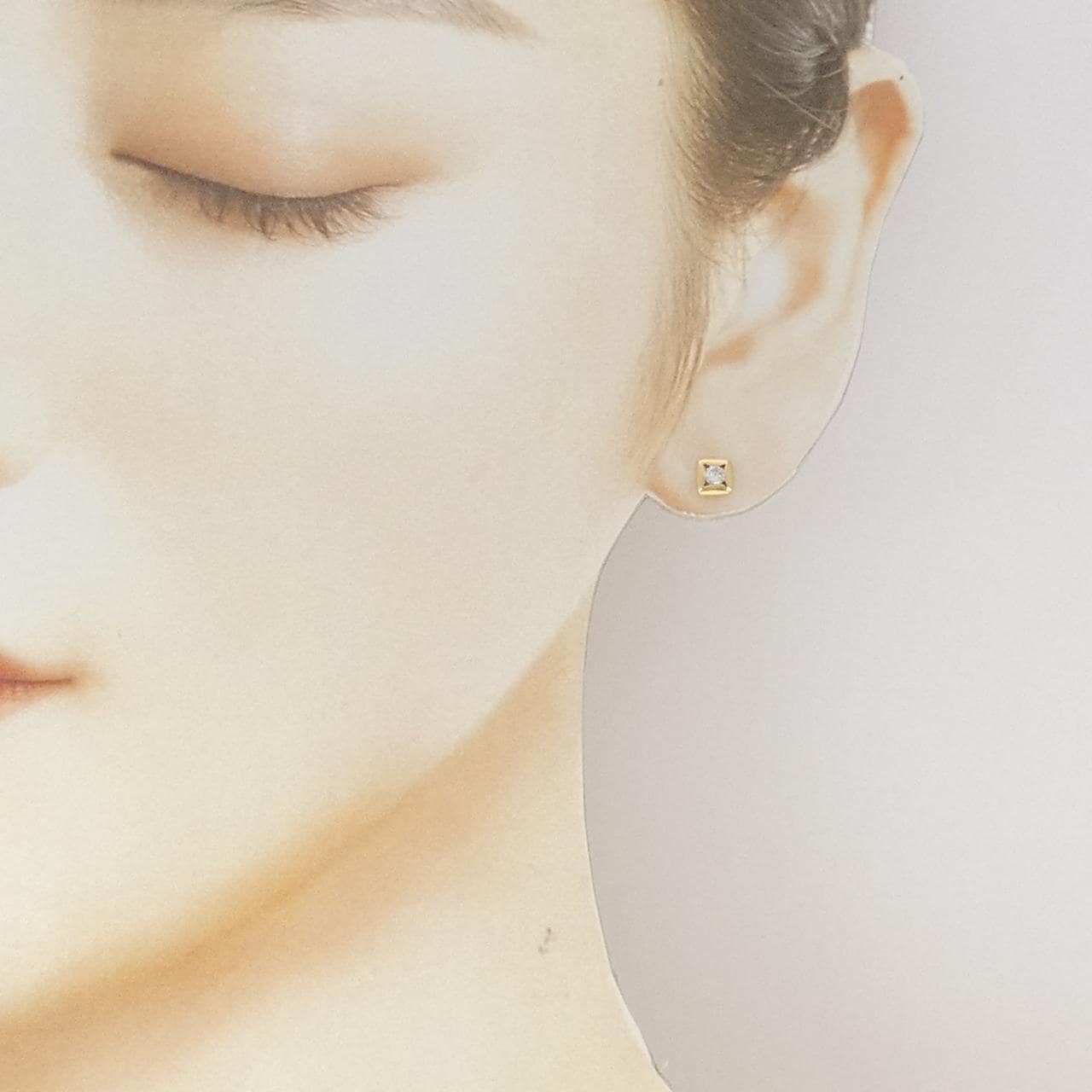 K18YG ダイヤモンド ピアス 0.14CT