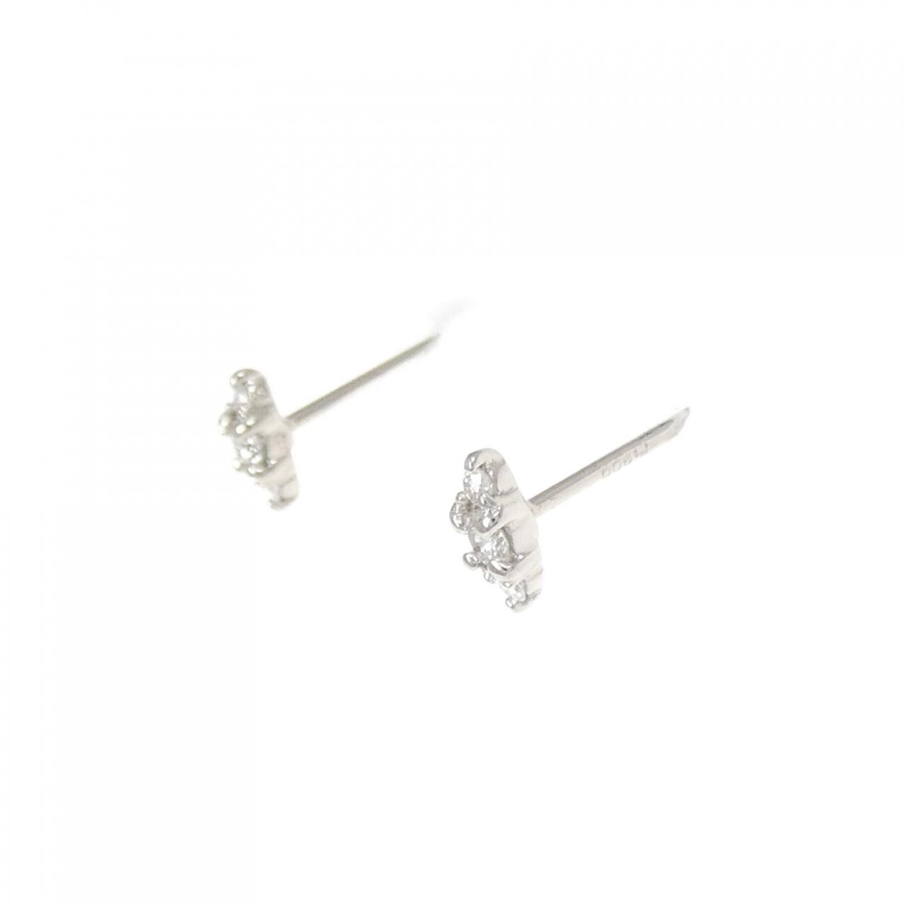 PT900 ダイヤモンド ピアス 0.10CT