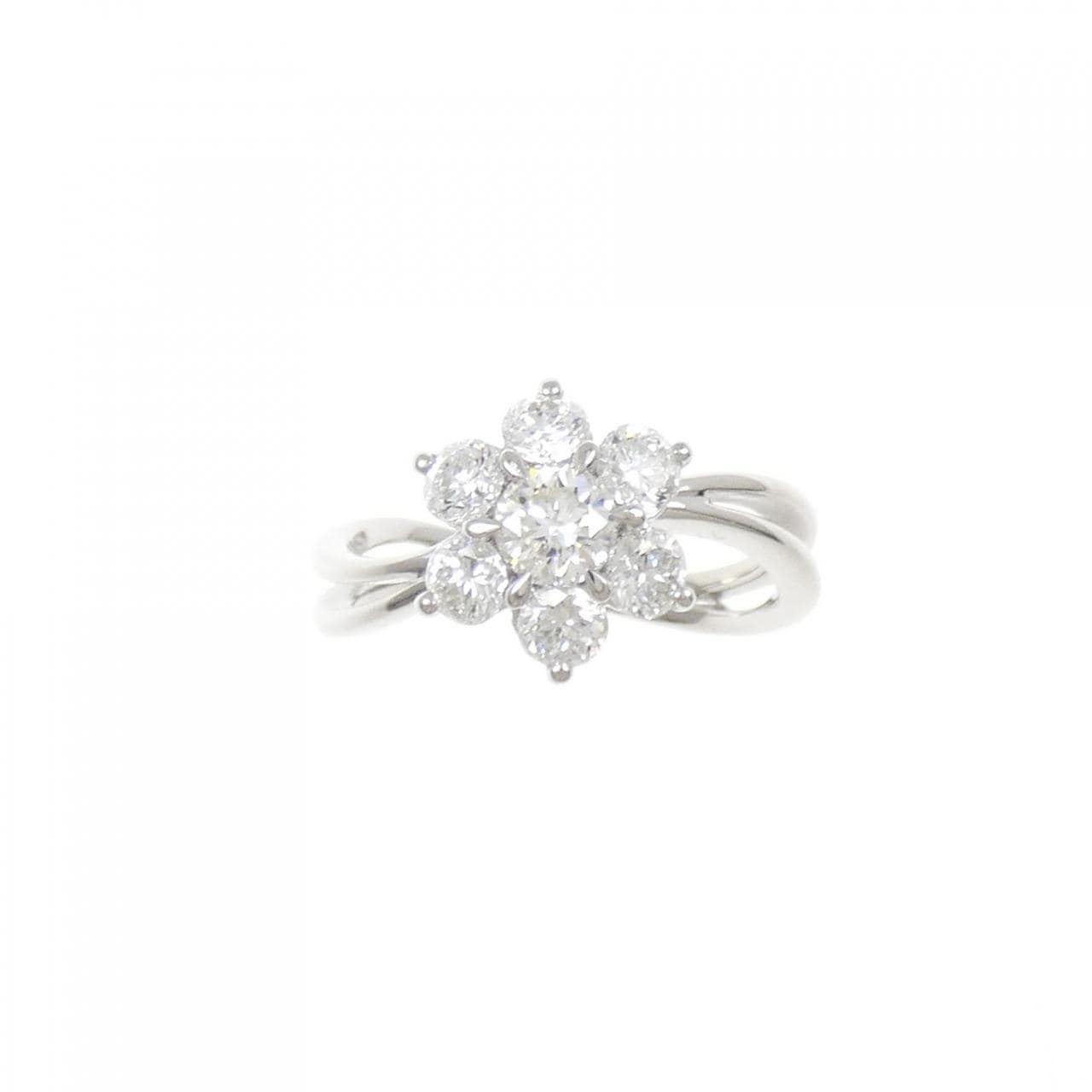 PT950 フラワー ダイヤモンド リング 0.33CT