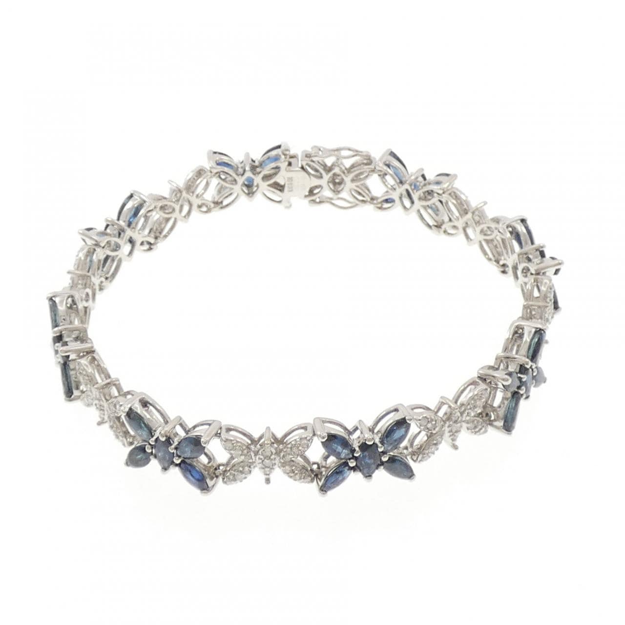 K14WG サファイヤ ブレスレット 7.52CT