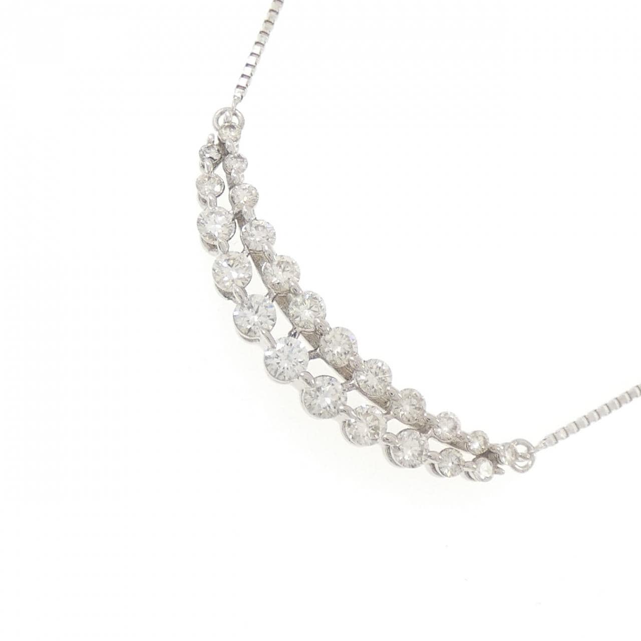 K18WG ダイヤモンド ネックレス 1.00CT