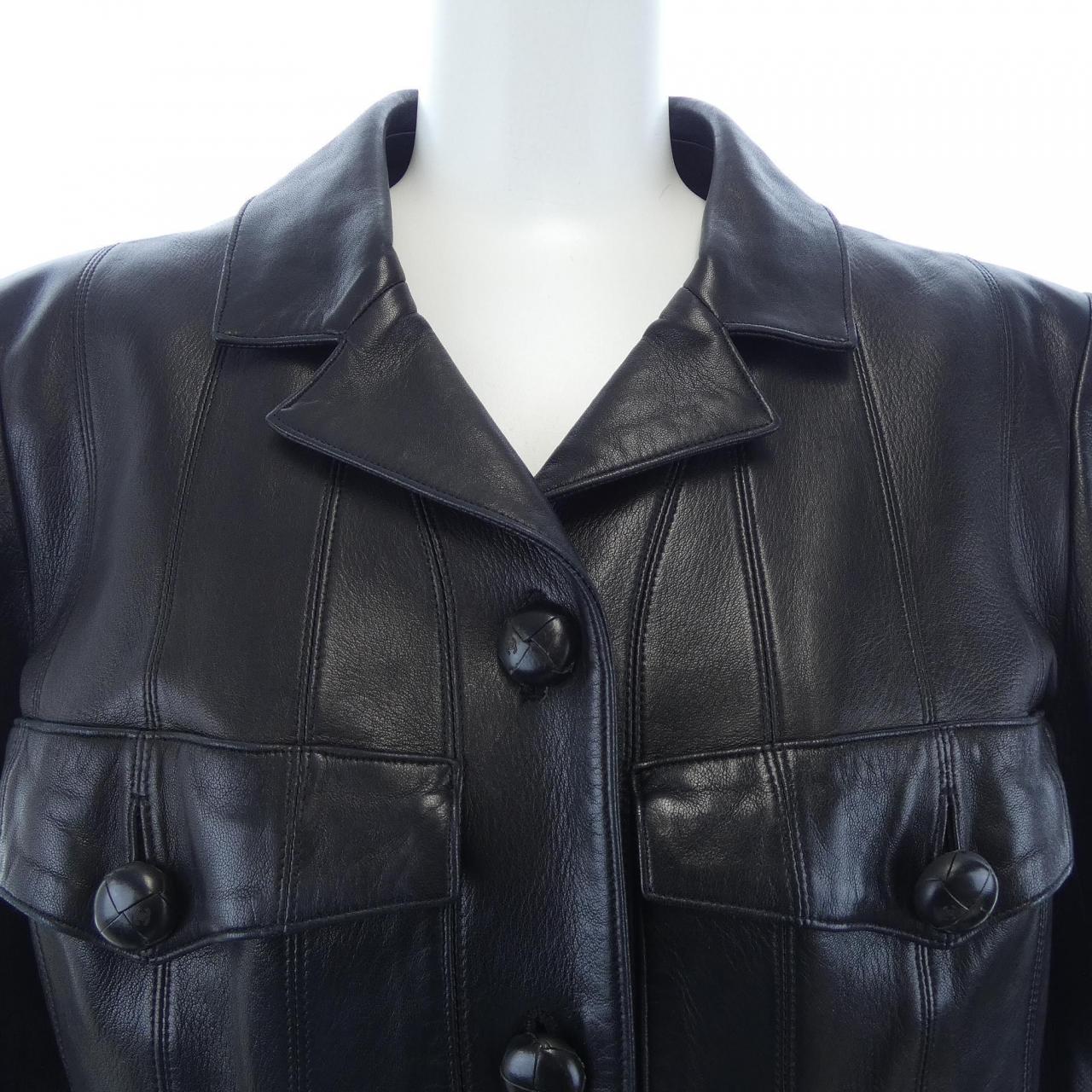 【ヴィンテージ】シャネル CHANEL P21617V01343 03A レザージャケット