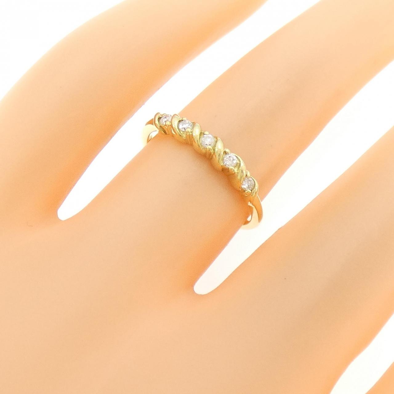 K18YG ダイヤモンド リング 0.08CT