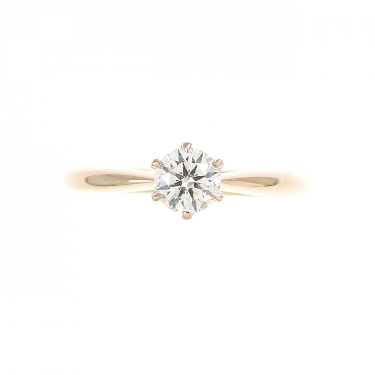 K18PG Diamond Ring 0.252CT D SI1 EXT