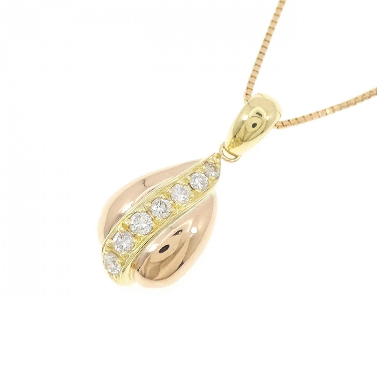 750YG/750PG/K18YG ダイヤモンド ネックレス 0.32CT