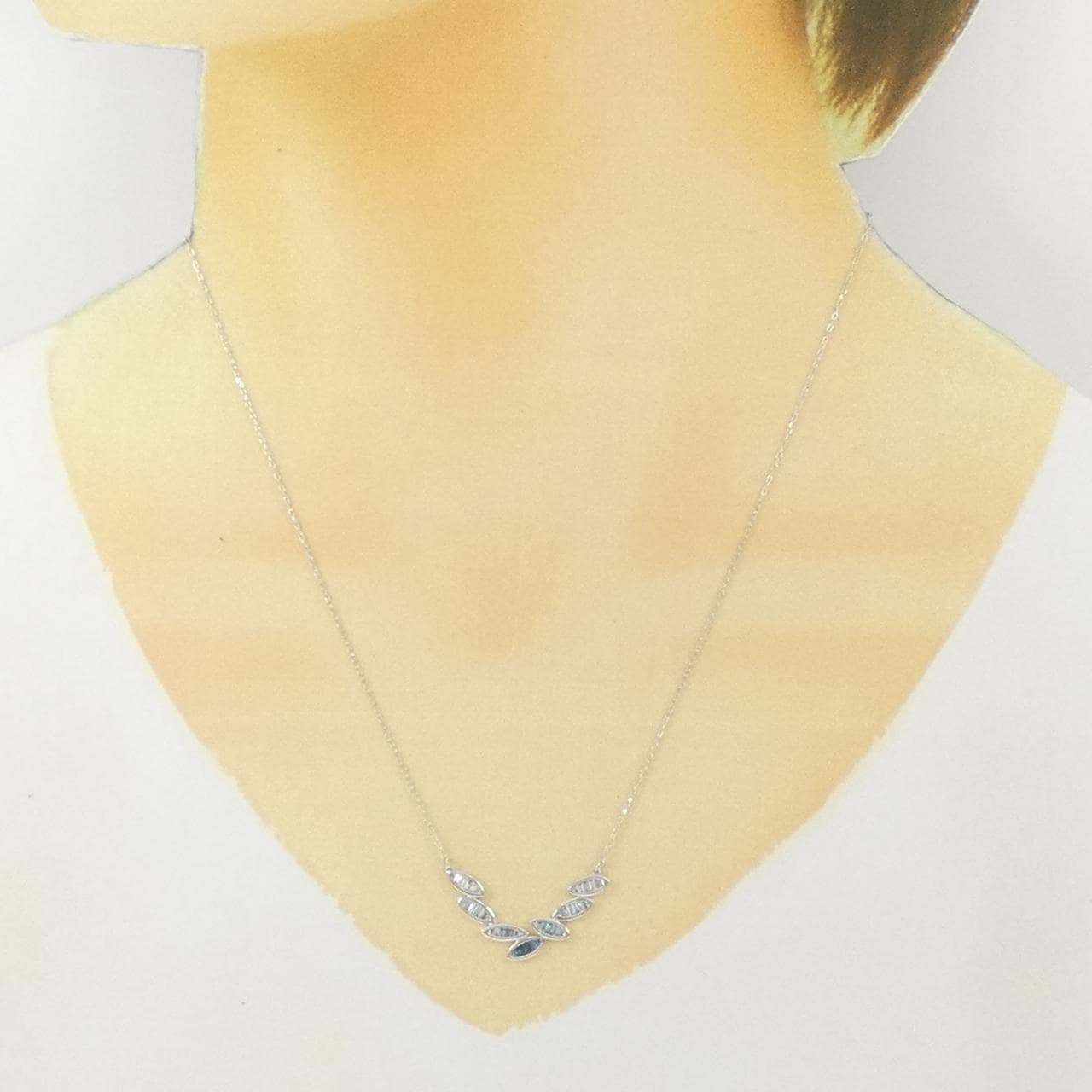 K18WG ダイヤモンド ネックレス 0.40CT
