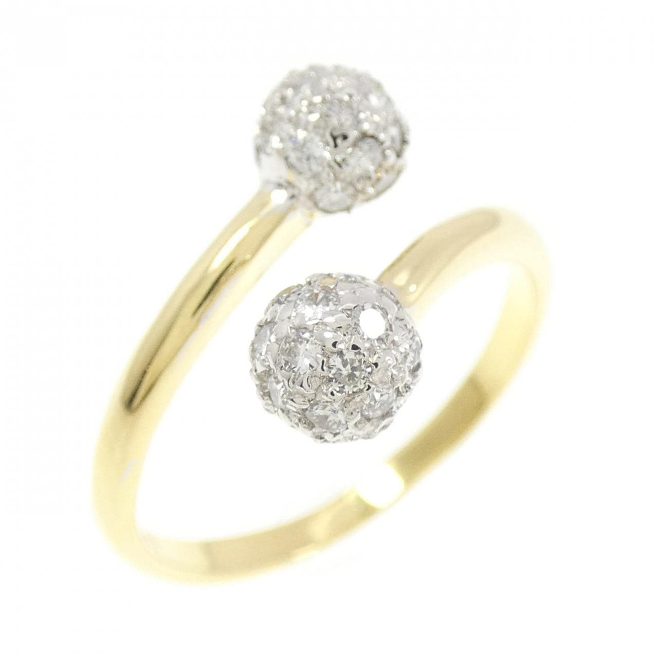 K18YG/K18WG ダイヤモンド リング 0.41CT