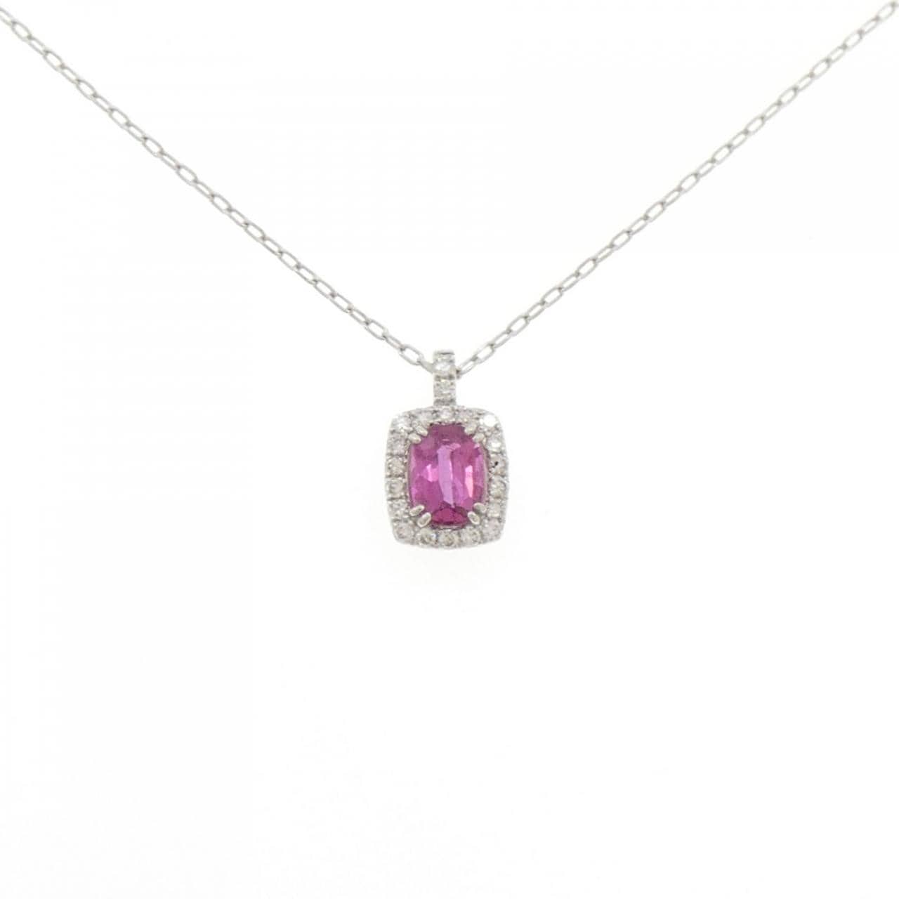 【新品】PT900/PT850 ルビー ネックレス 0.59CT