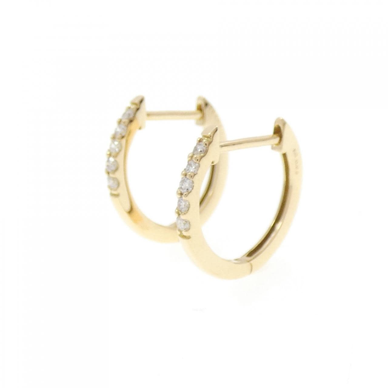 【リメイク】K18YG フープ ダイヤモンド ピアス 0.10CT