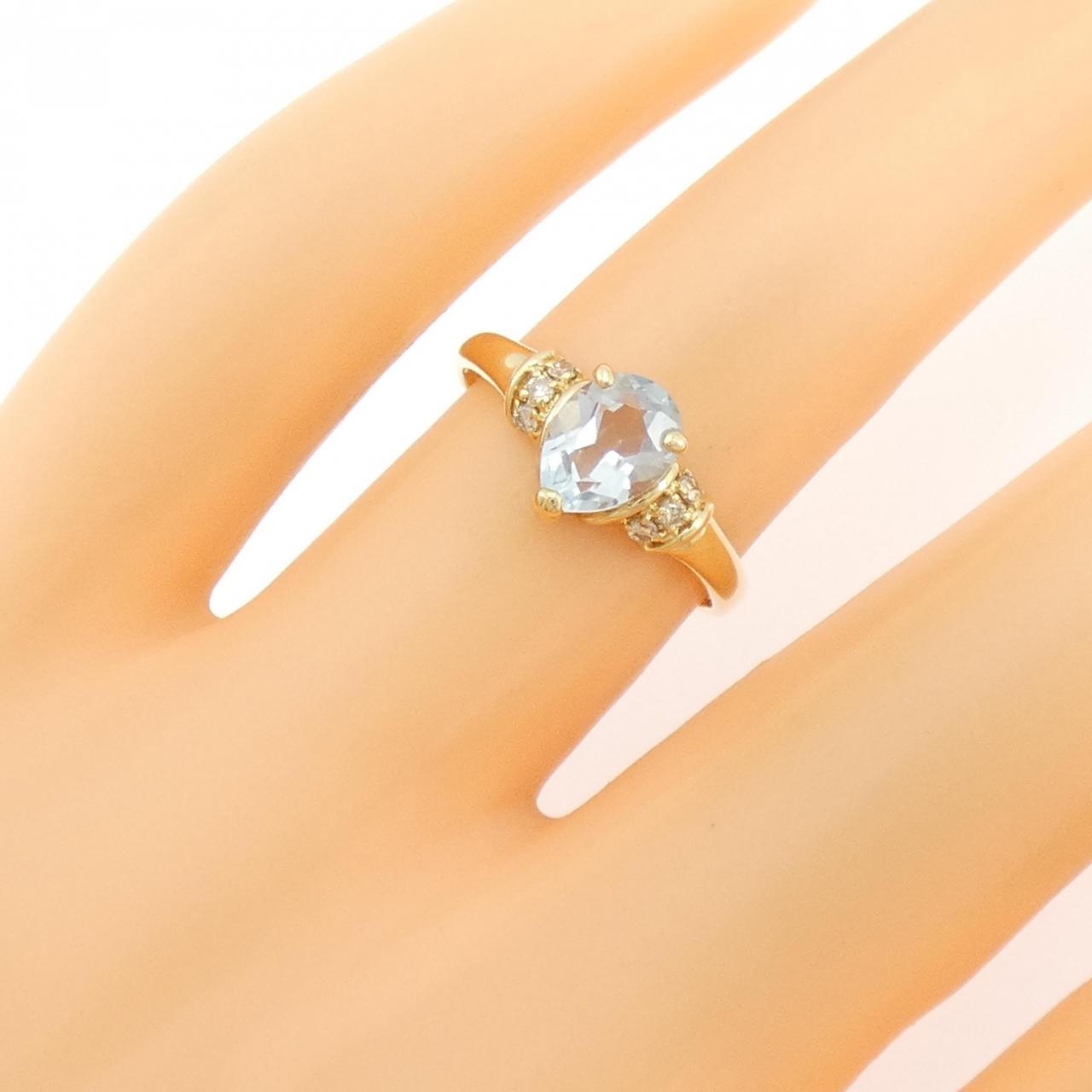 K18YG ブルートパーズ リング