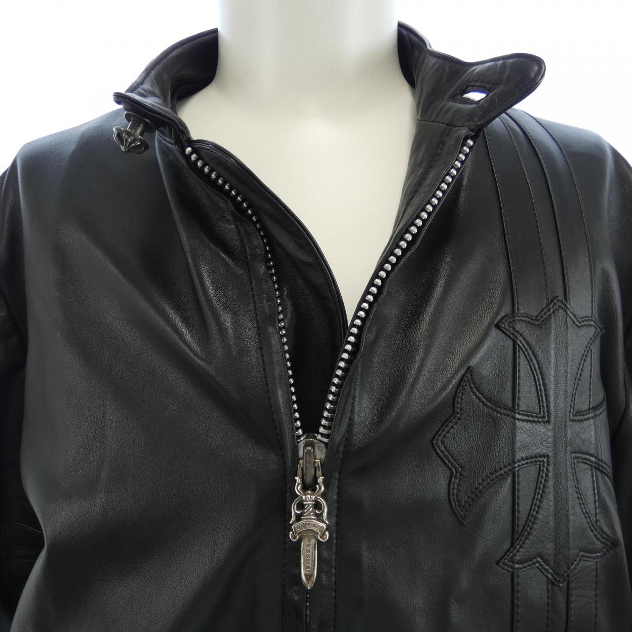CHROME HEARTS HEARTS leather jacket