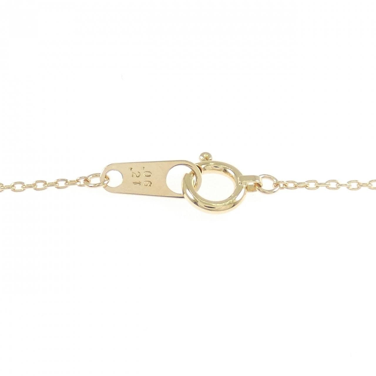 K18YG フラワー ルビー ネックレス 0.06CT