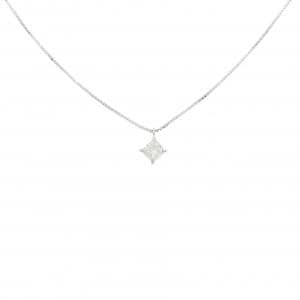 K18WG ソリティア ダイヤモンド ネックレス 0.310CT