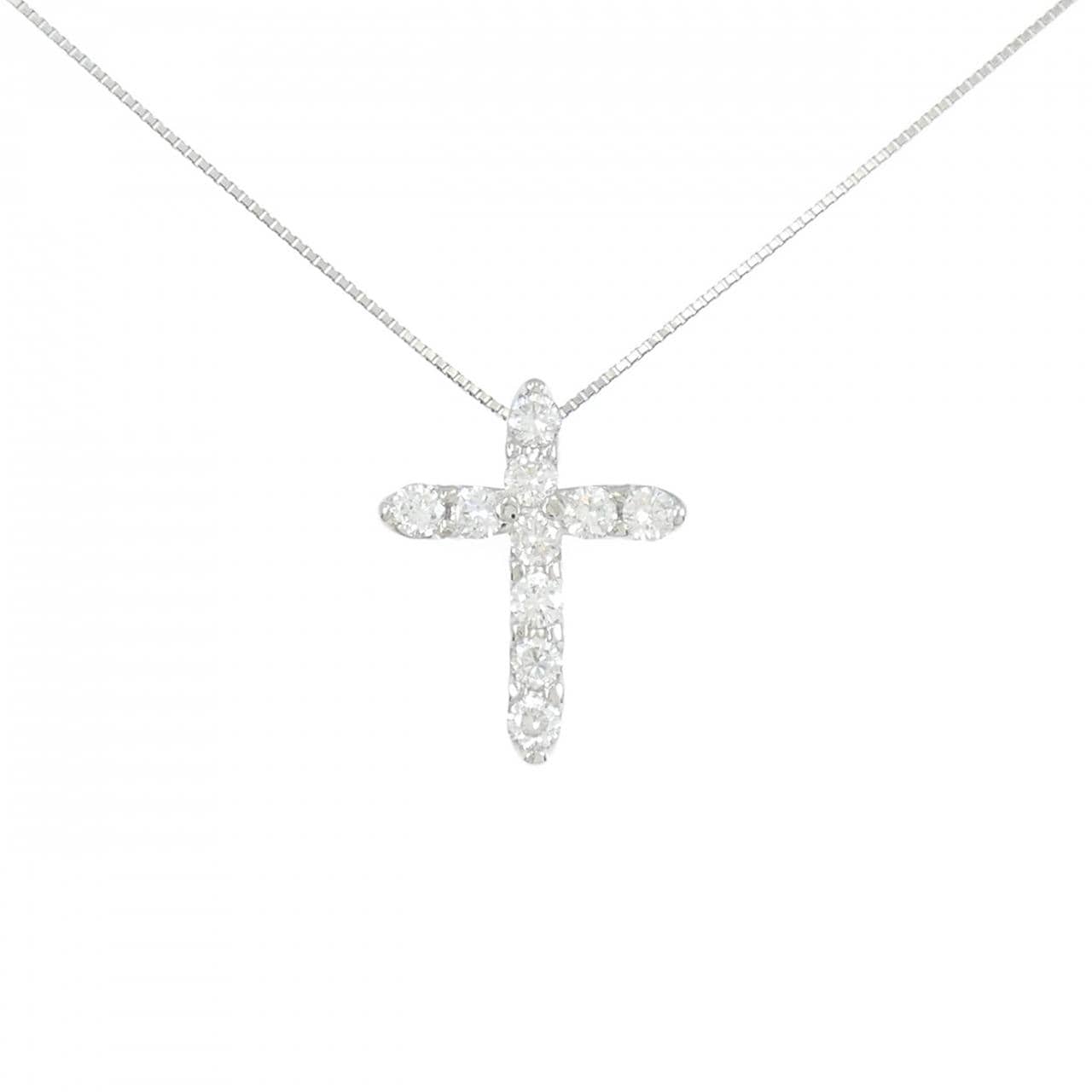PT900/PT850 クロス ダイヤモンド ネックレス 1.00CT