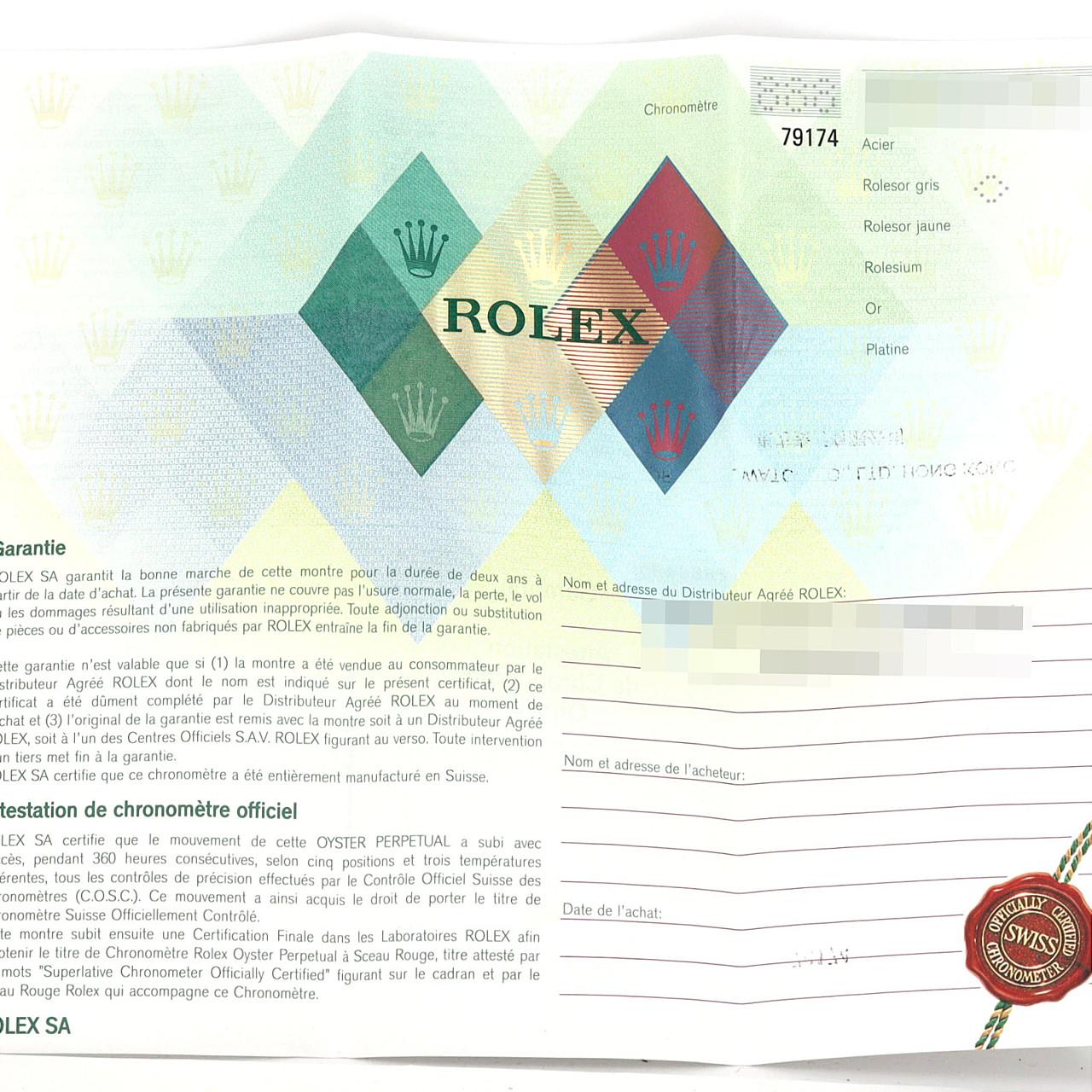 ロレックス デイトジャスト 79174 SSxWG 自動巻 F番