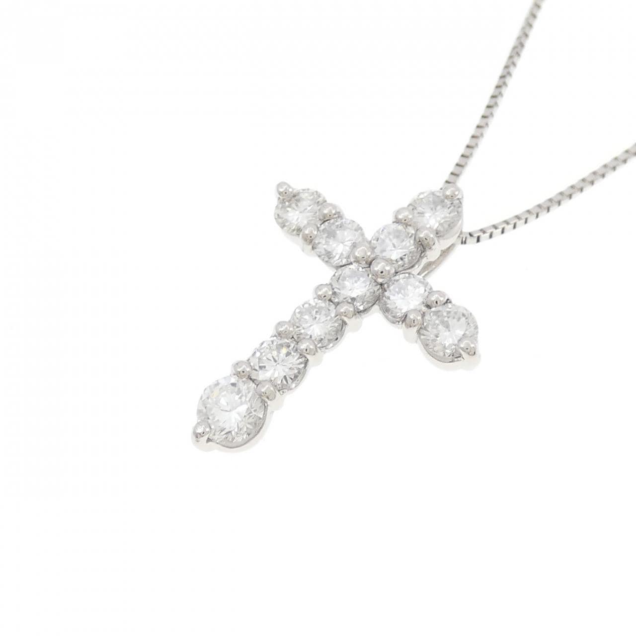 PT900/PT850 クロス ダイヤモンド ネックレス 1.01CT