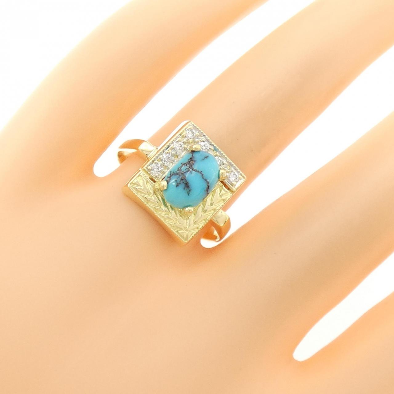 18KYG/18KWG Turquoise Ring