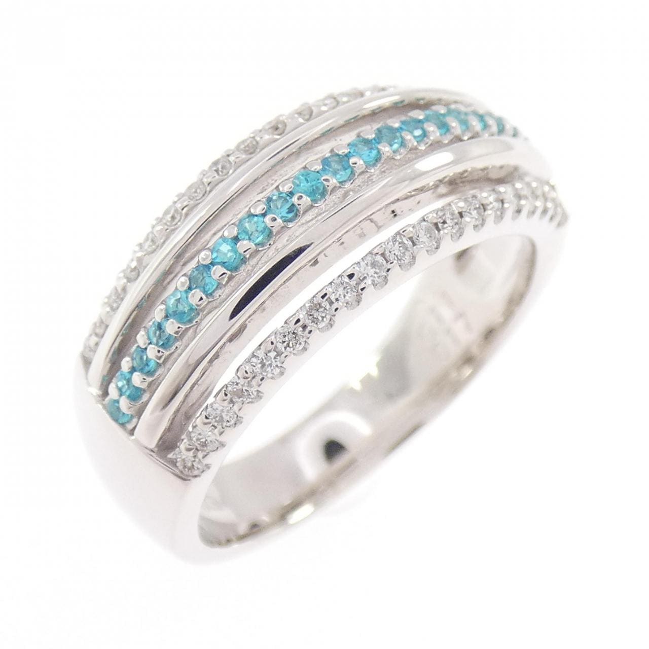 K18WG トルマリン リング 0.11CT