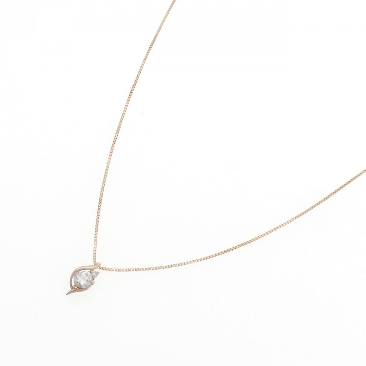 K18PG ダイヤモンド ネックレス 0.1CT