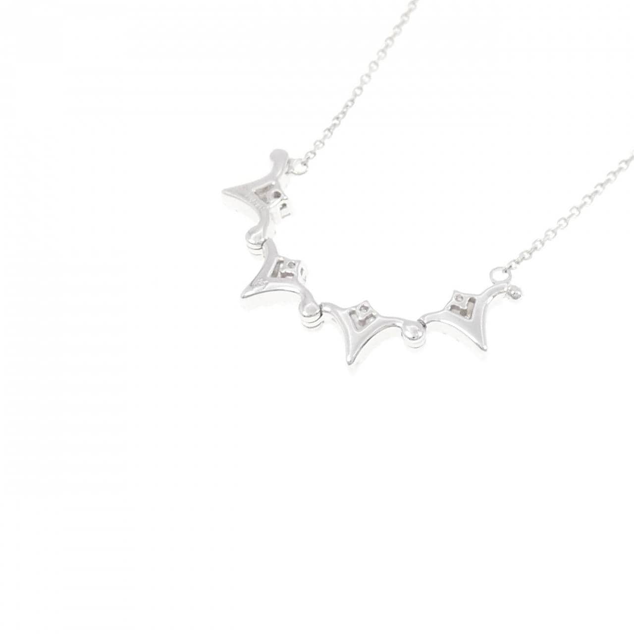 K18WG 2WAY ダイヤモンド ネックレス 0.19CT