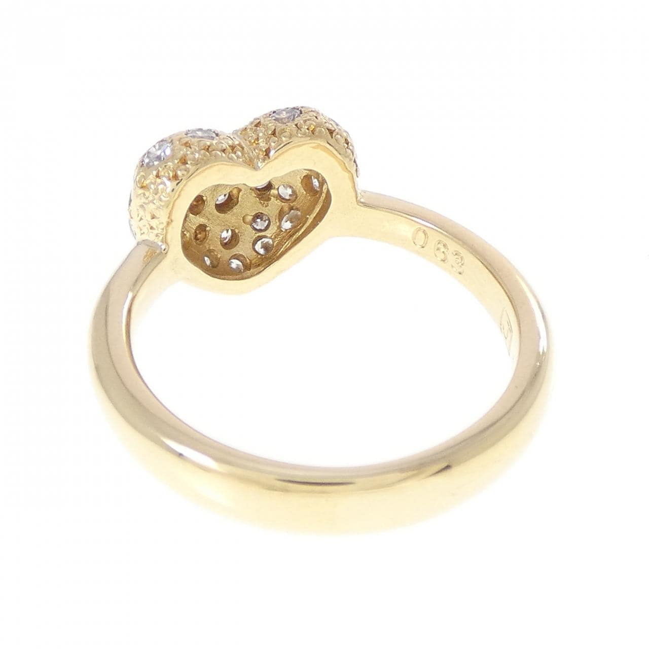750YG ハート ダイヤモンド リング 0.63CT