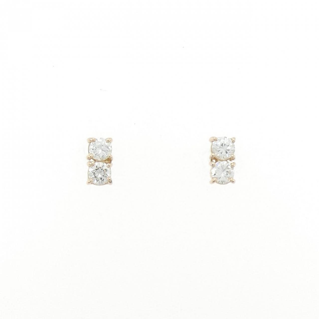 K18PG ダイヤモンド ピアス 0.30CT