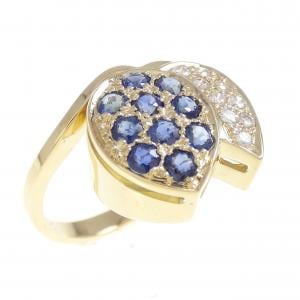 K18YG サファイヤ リング 0.70CT