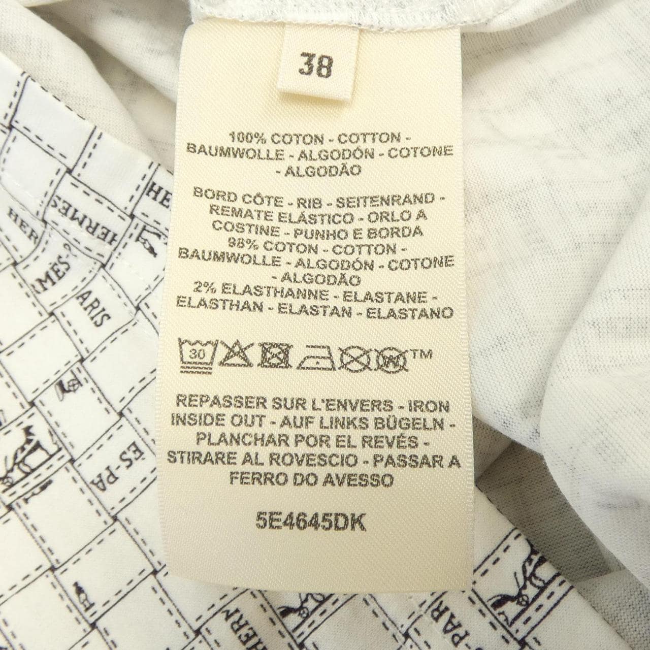 エルメス HERMES BOLDUC AU CARRE ボルデュックチェック 5E4645DK Tシャツ