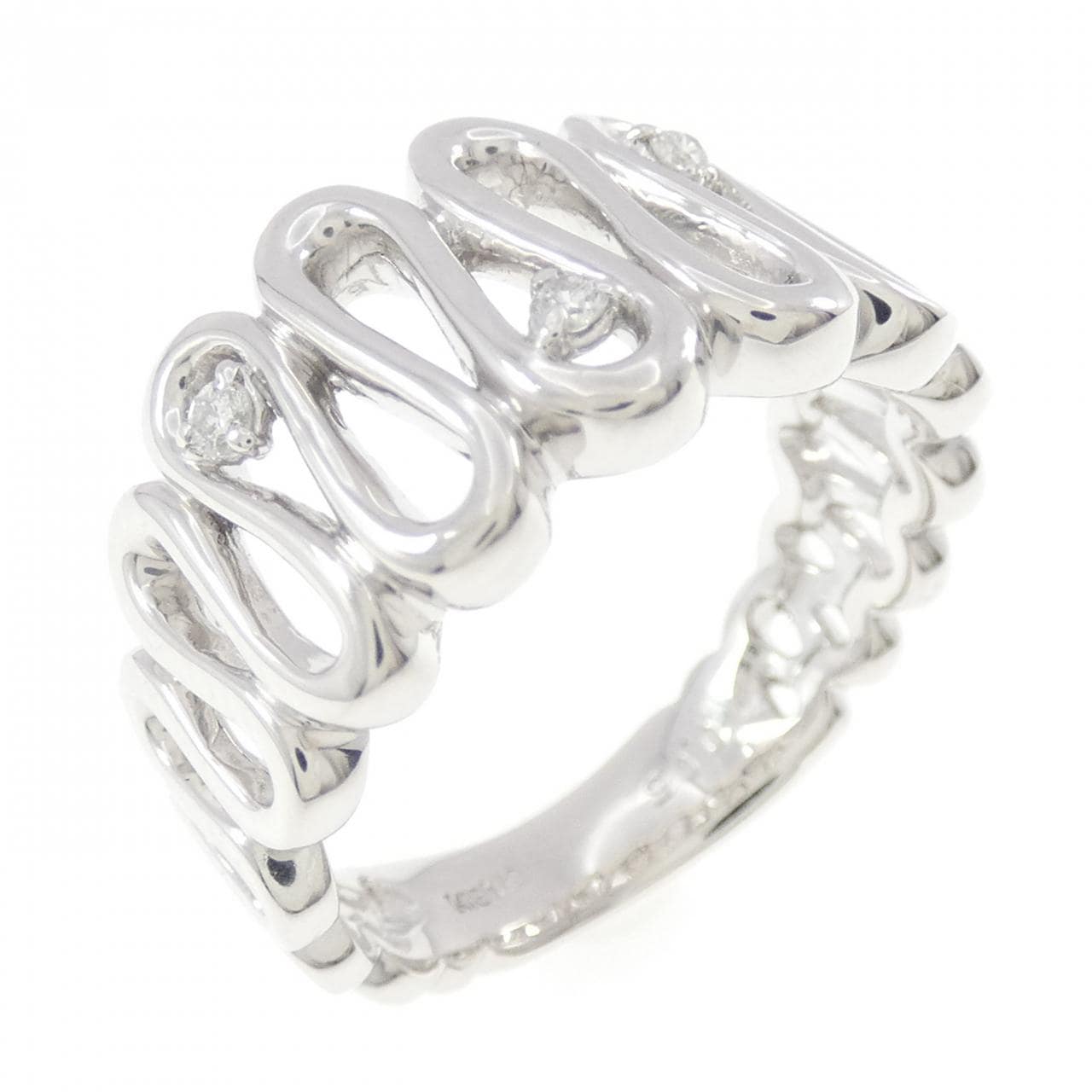 K18WG ダイヤモンド リング 0.05CT