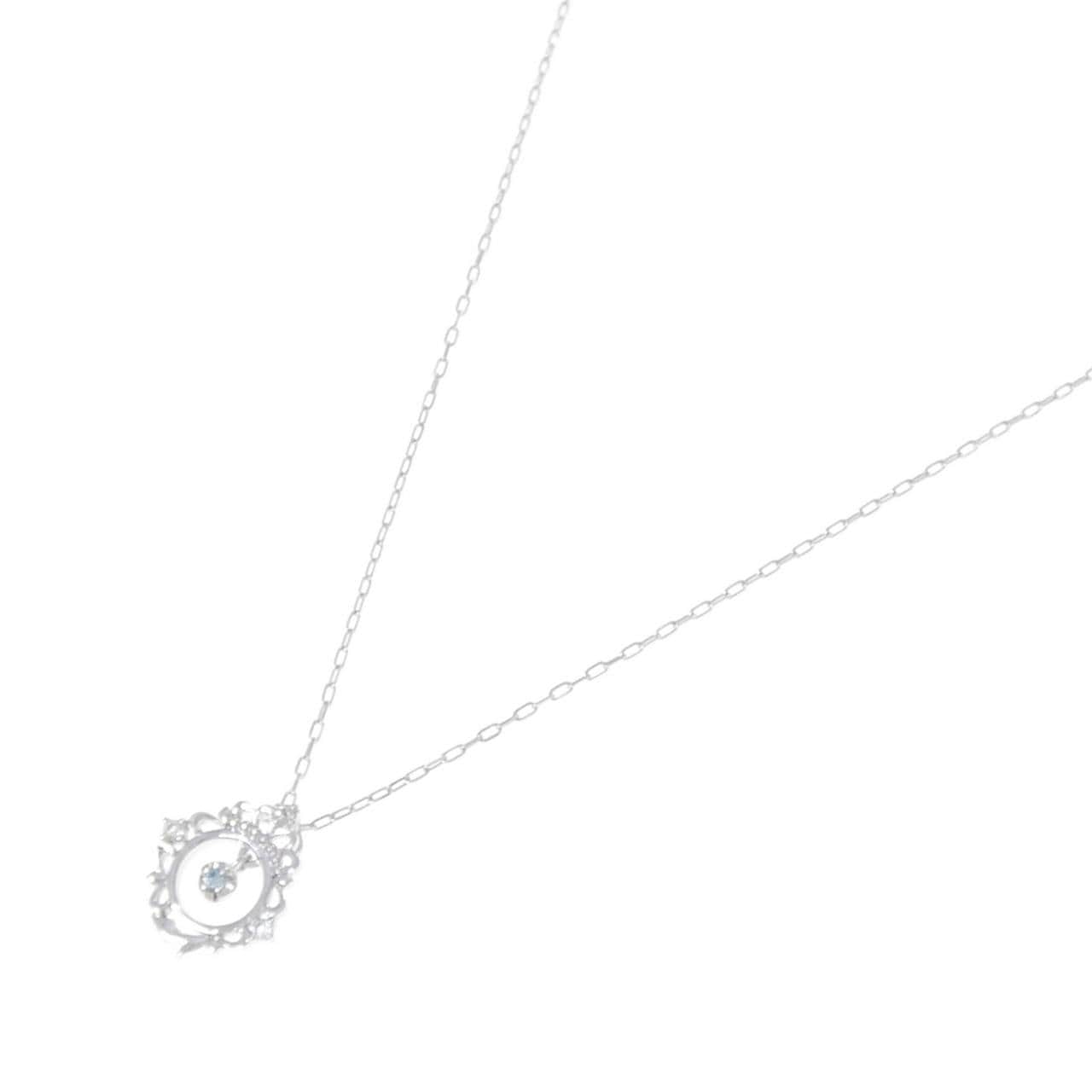 K10WG ホワイトトパーズ ネックレス