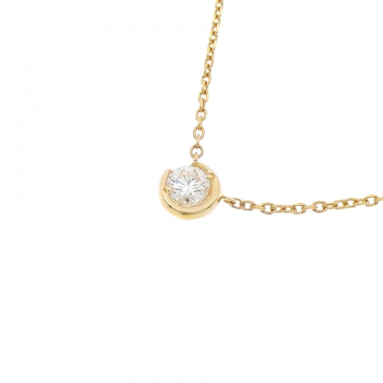 スタージュエリー ムーンセッティング ネックレス 0.10CT