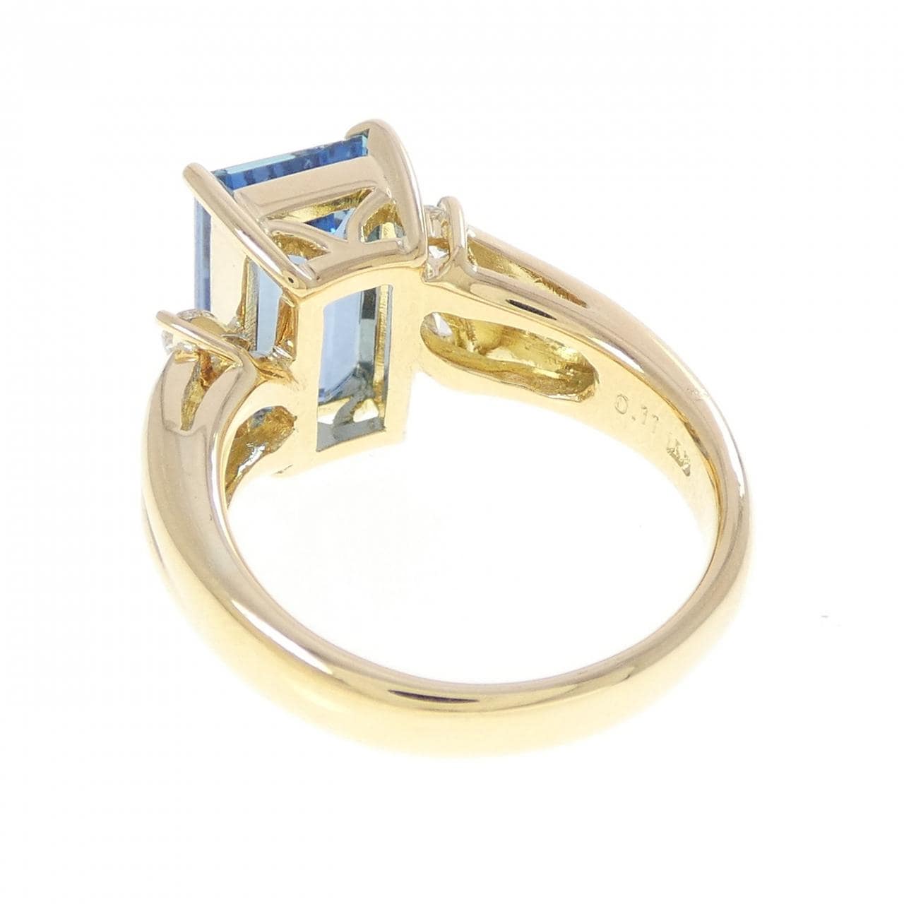 K18YG アクアマリン リング 3.417CT
